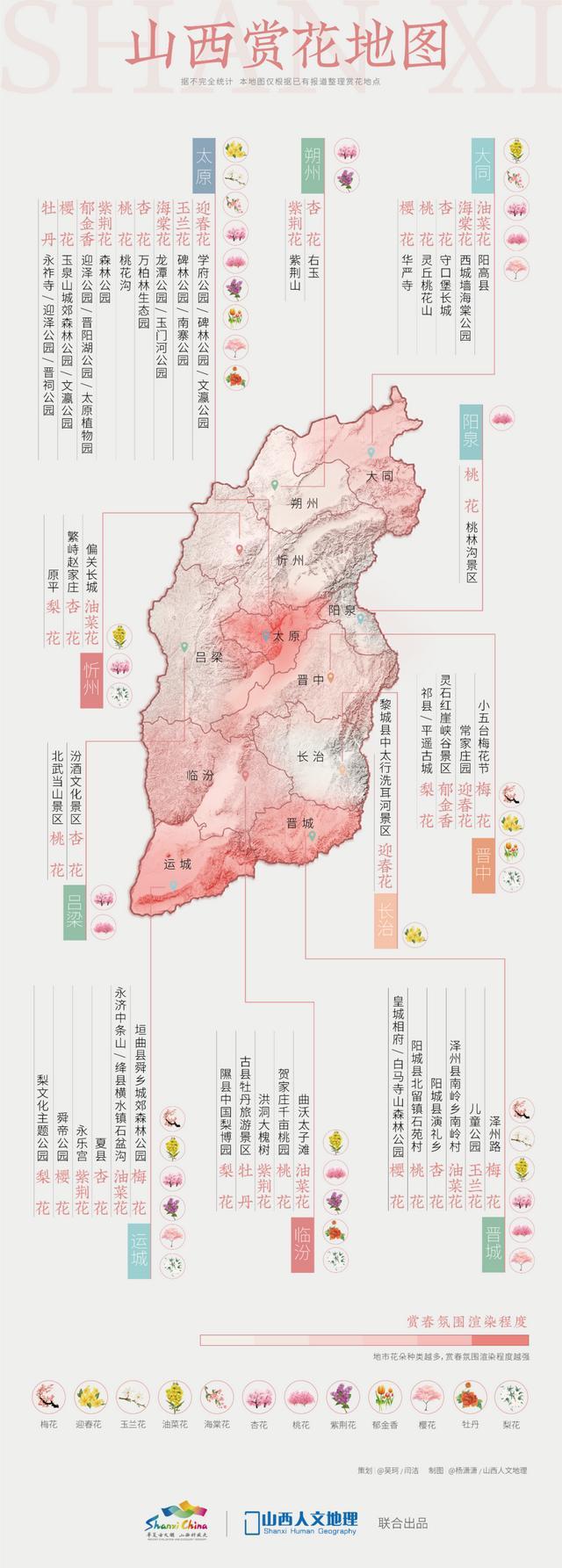 山西赏花地图来啦！