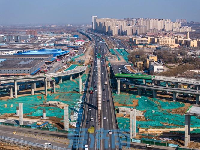 济南工业北路高架旁新建立体交通