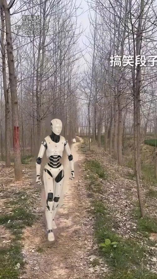 要被这机器人笑疯了！头也不回冲进绿化带撞上灯杆，众人都吓坏了