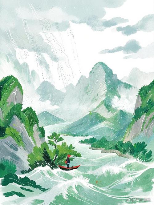 雨洗群山绿意浓
